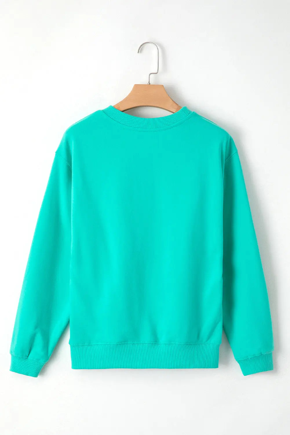 Russet Orange Solid Fleece Lined Drop Shoulder Terry Sweatshirt eAura