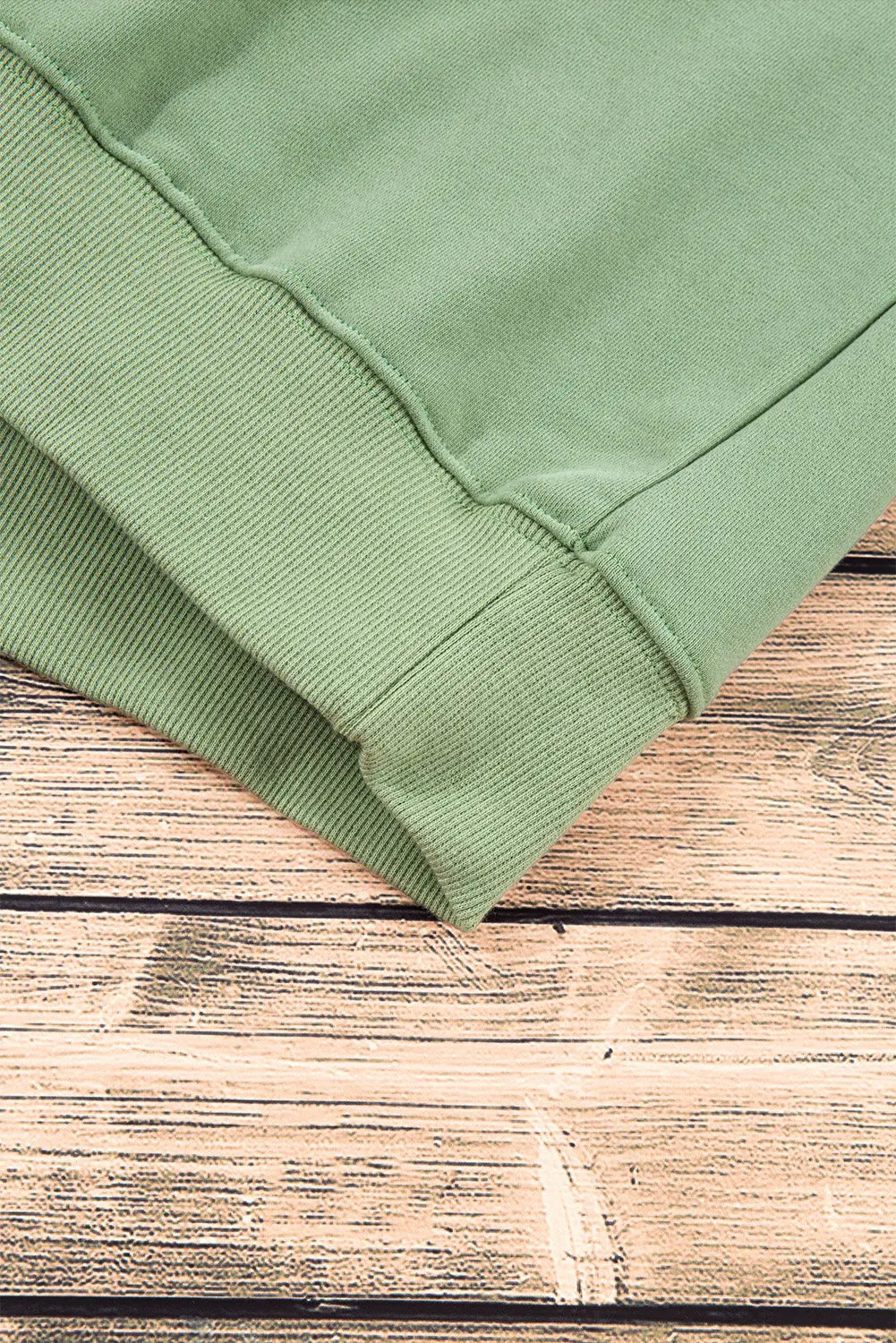 Smoke Green Plain Drop Shoulder Crewneck Pullover Sweatshirt eAura