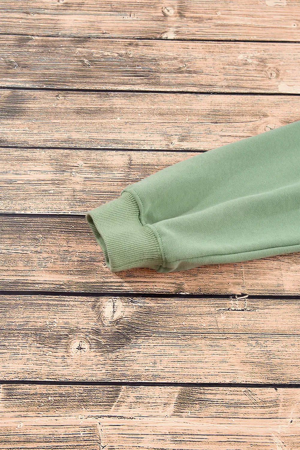 Smoke Green Plain Drop Shoulder Crewneck Pullover Sweatshirt eAura