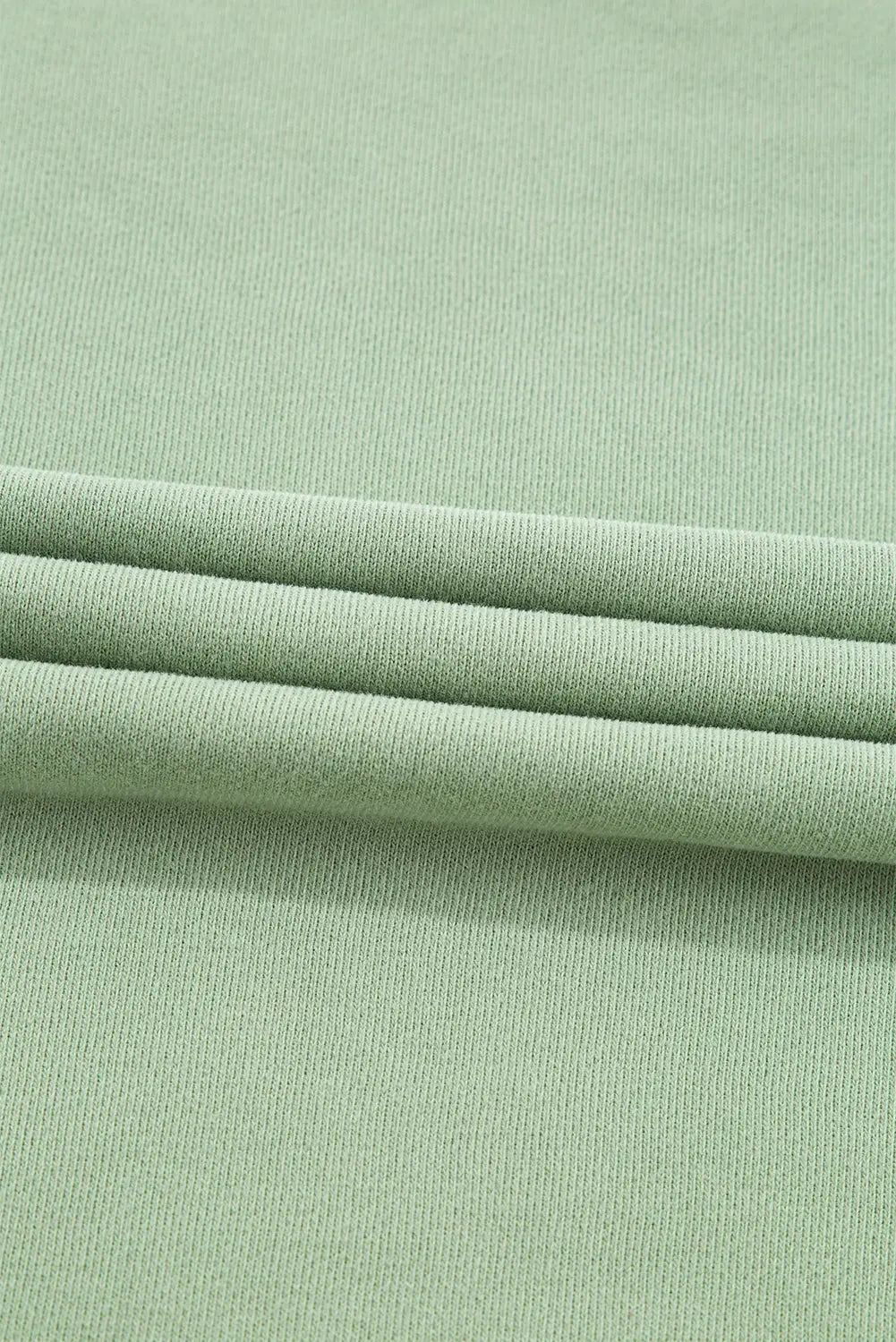 Smoke Green Plain Drop Shoulder Crewneck Pullover Sweatshirt eAura