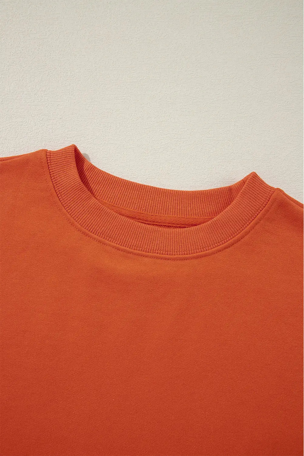 Smoke Green Plain Drop Shoulder Crewneck Pullover Sweatshirt eAura
