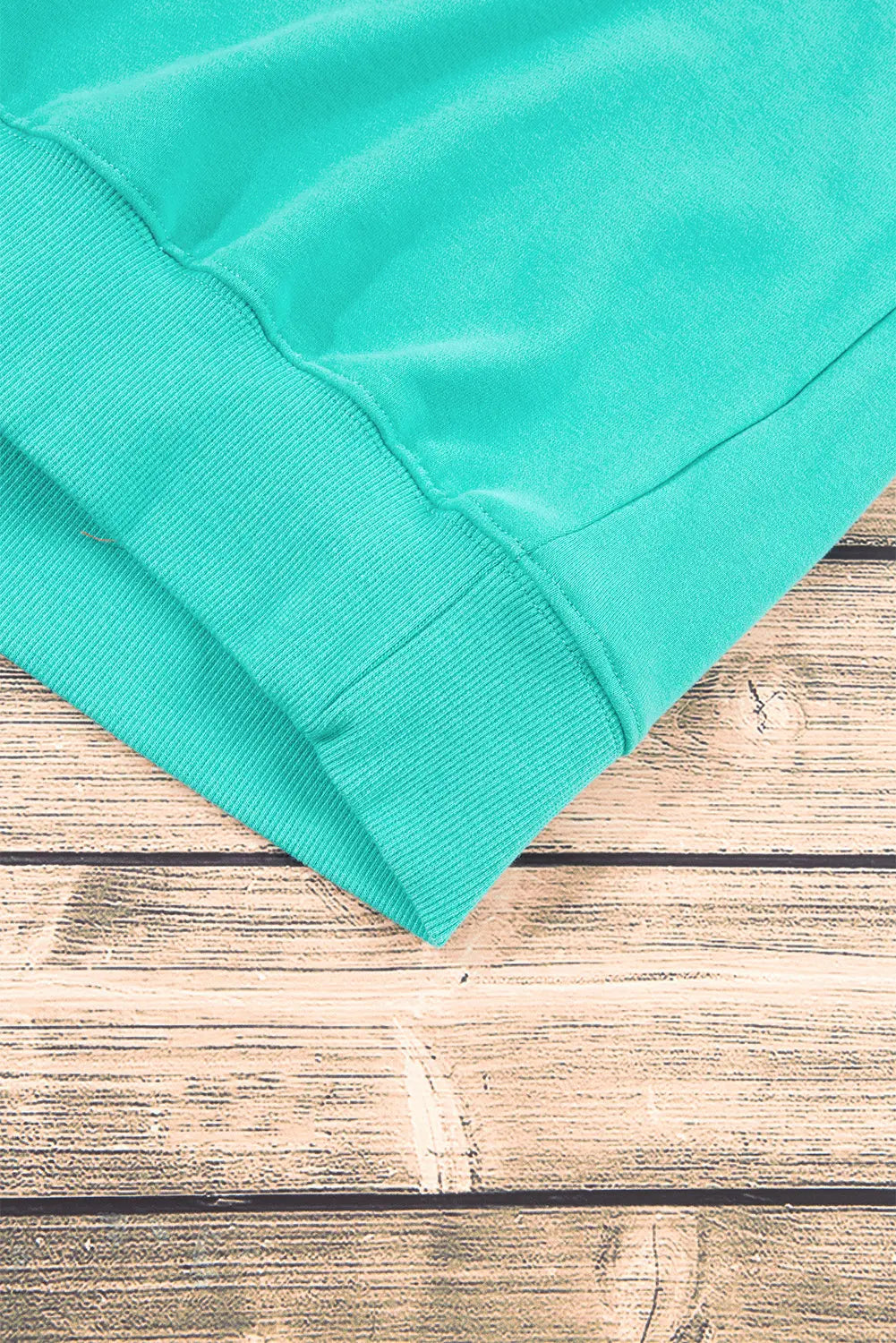 Smoke Green Plain Drop Shoulder Crewneck Pullover Sweatshirt eAura
