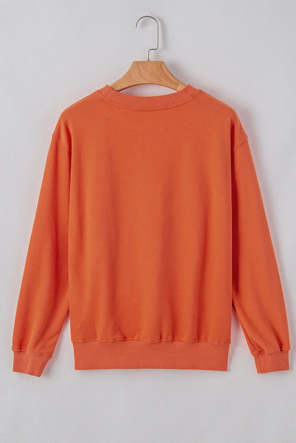 Smoke Green Plain Drop Shoulder Crewneck Pullover Sweatshirt eAura
