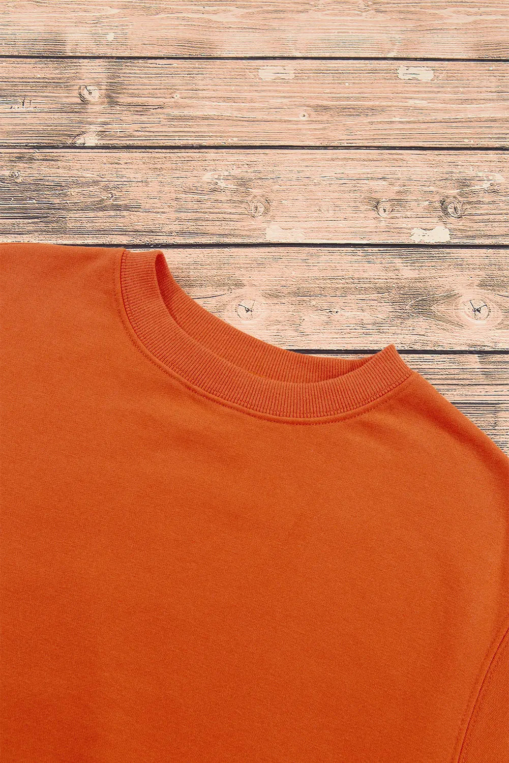 Smoke Green Plain Drop Shoulder Crewneck Pullover Sweatshirt eAura