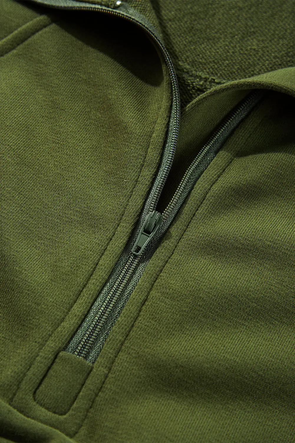 Valerian Quarter Zip Stand Neck Kangaroo Pocket Sweatshirt Beagle Boutique Fashion Outlet