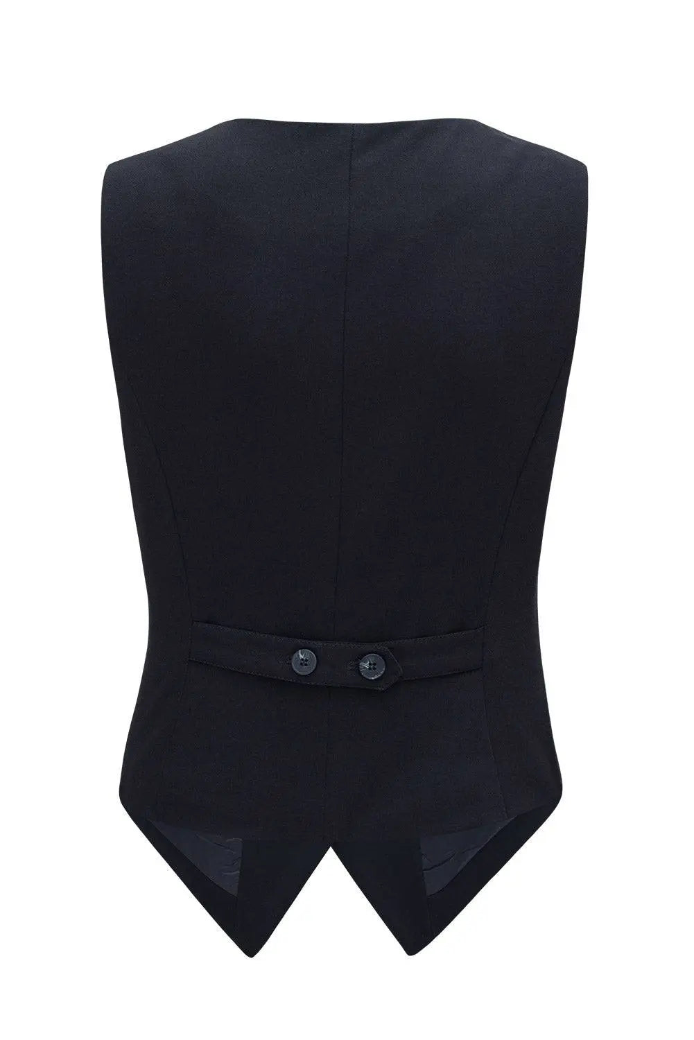 White Solid Colour Button up Waistcoat - BB Fashion Outlet
