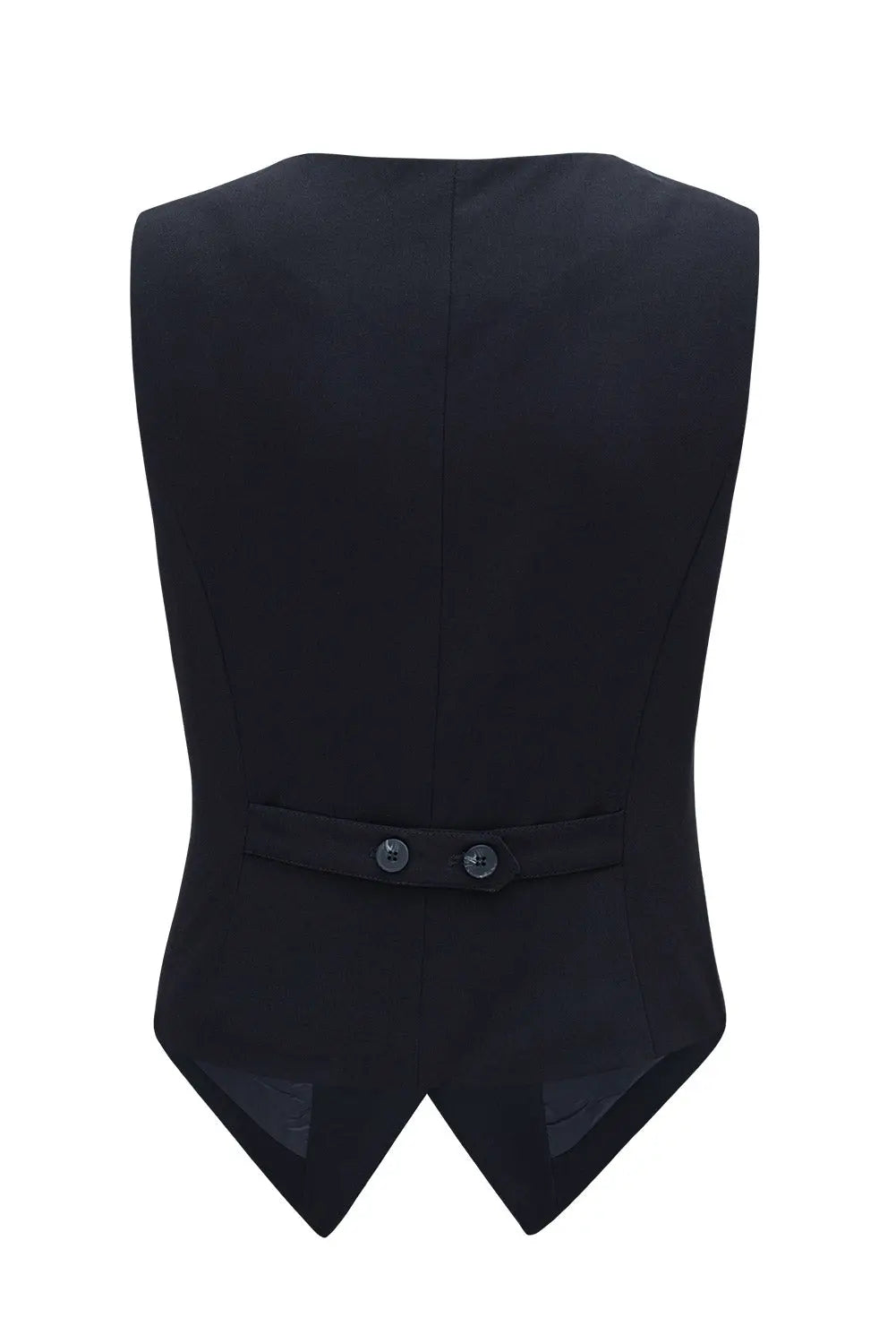 White Solid Colour Button up Waistcoat - BB Fashion Outlet
