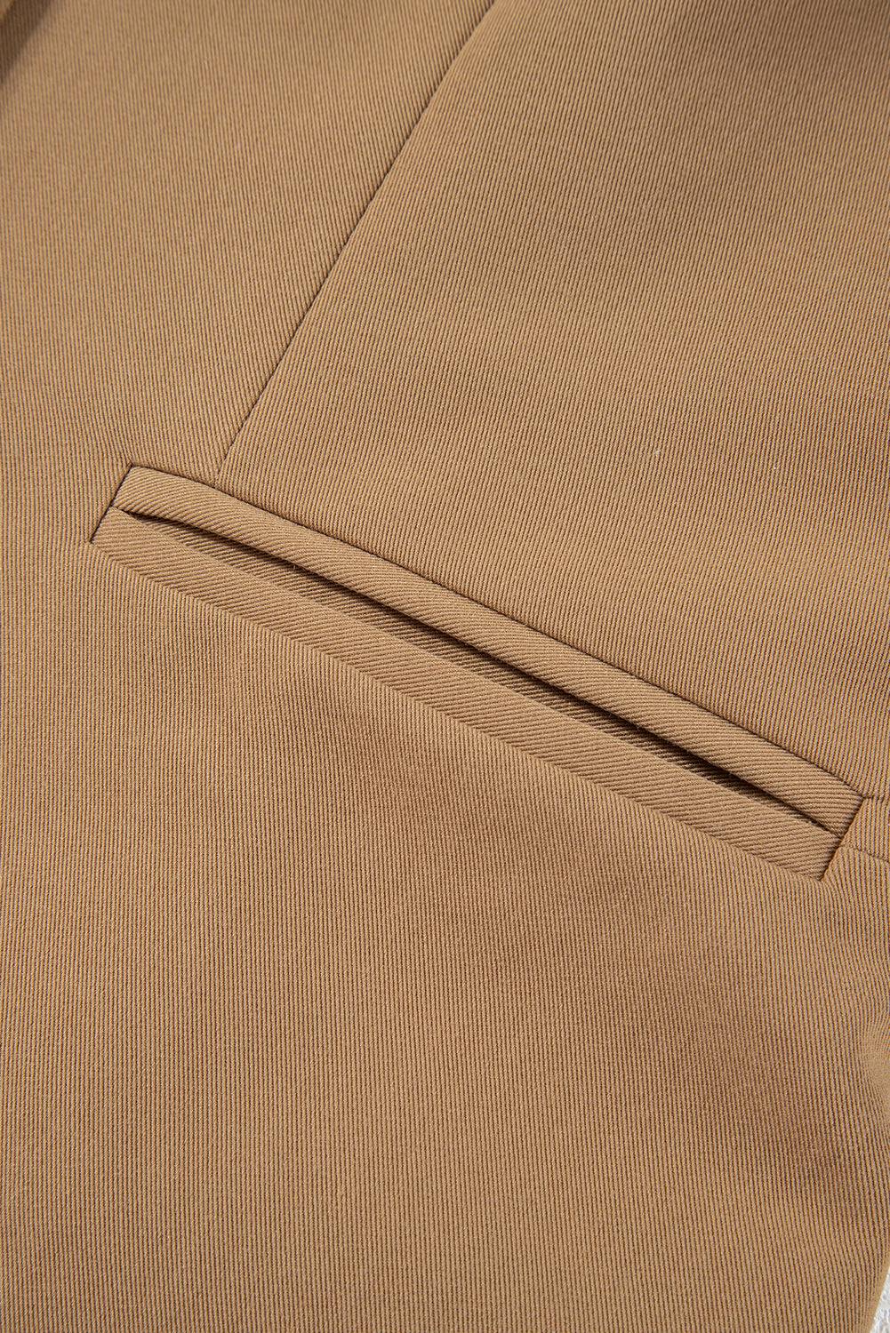 White Solid Colour Button up Waistcoat - BB Fashion Outlet