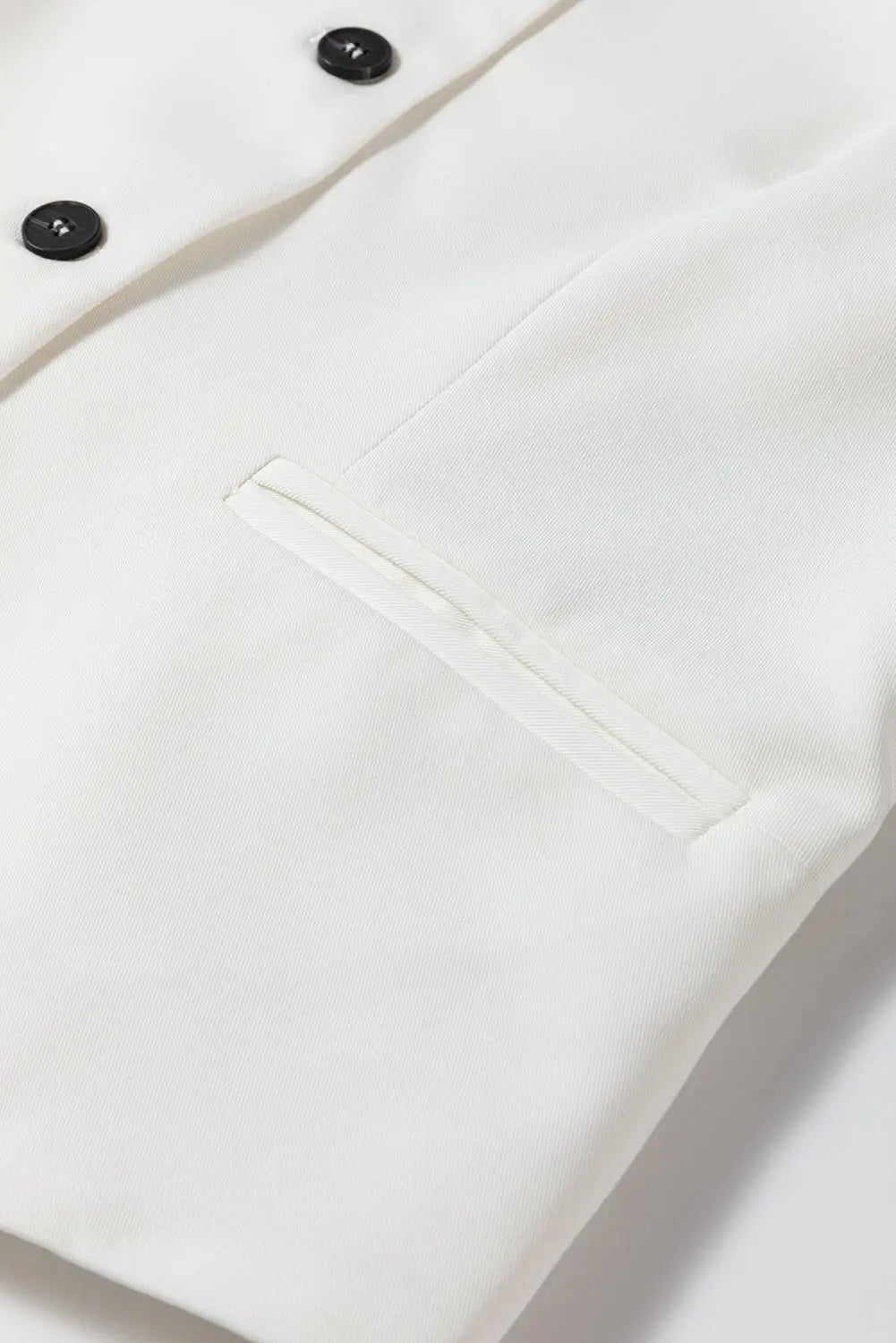 White Solid Colour Button up Waistcoat Beagle Boutique Fashion Outlet