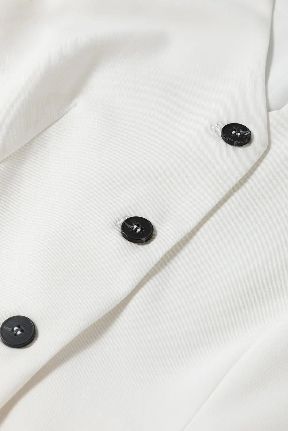 White Solid Colour Button up Waistcoat Beagle Boutique Fashion Outlet