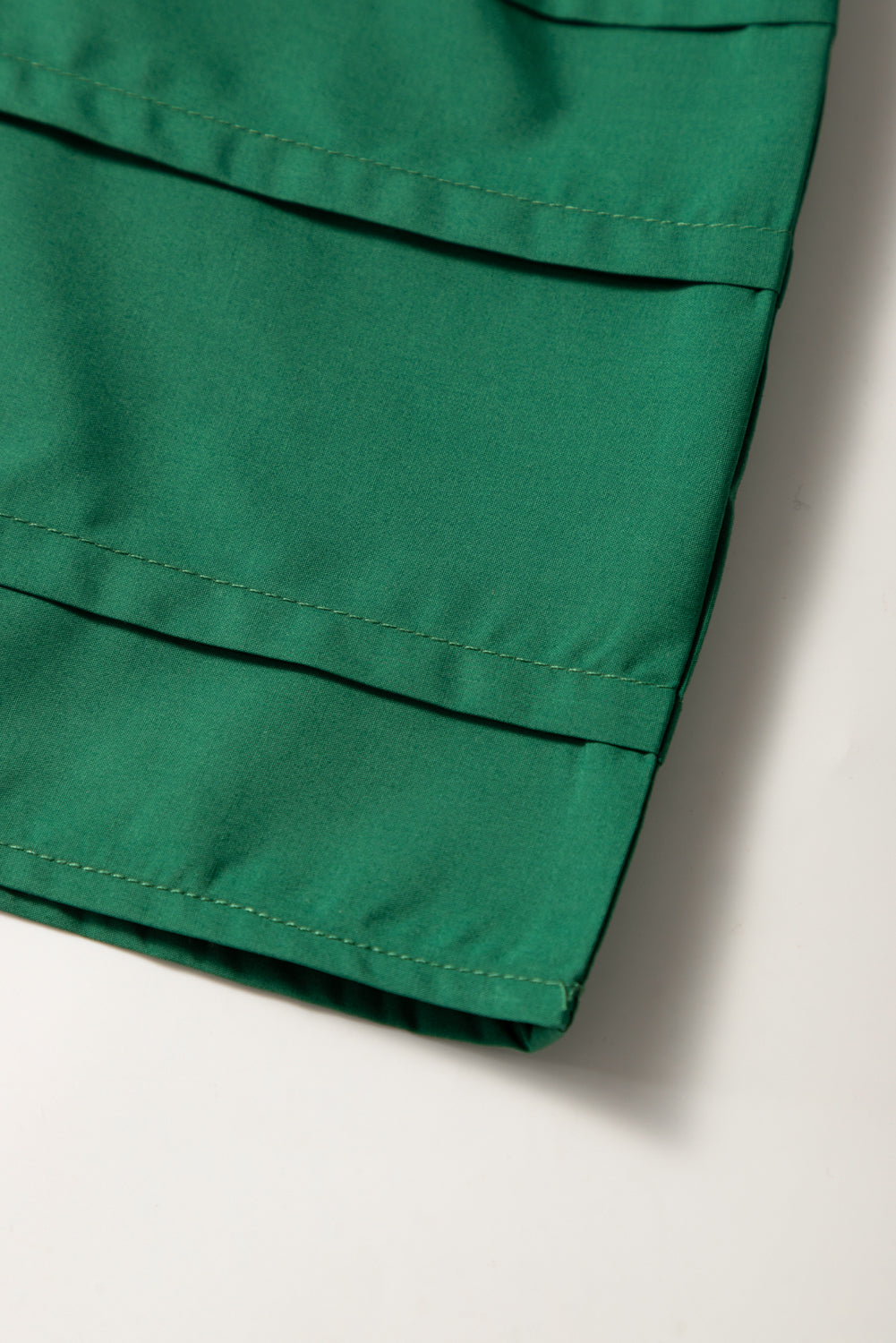 Green Stripe Woven Ruffled Sleeveless Mini Dress eAura