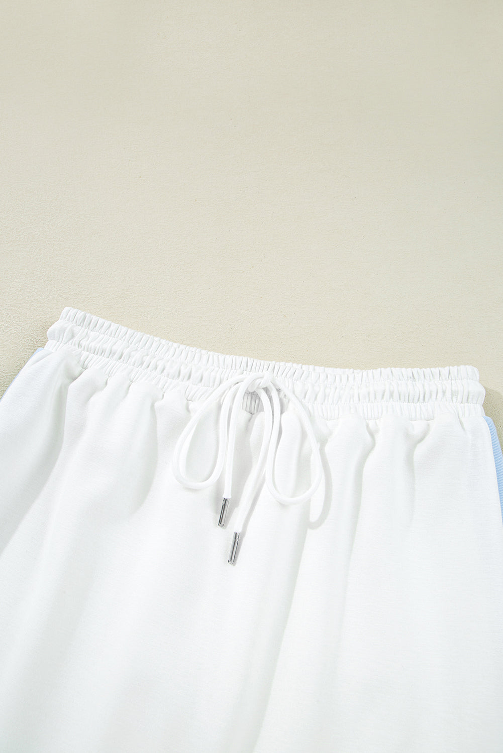 White Colourblock Edge Cap Sleeve Collared Top 2 Piece Skirt Set eAura