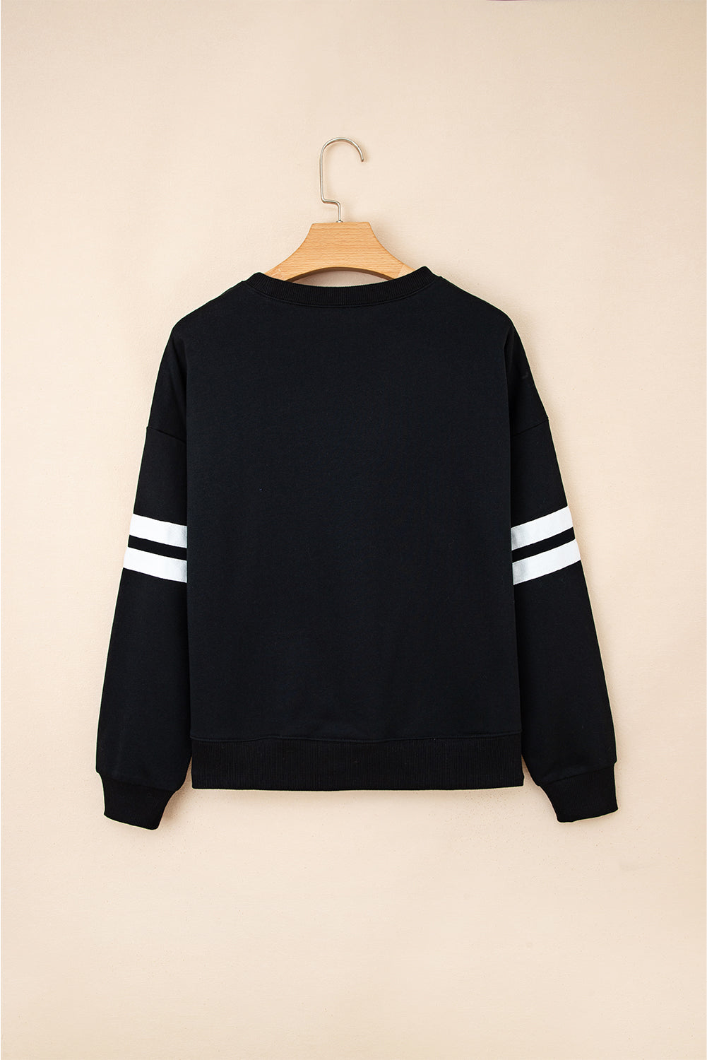 Striped Detail Drop Shoulder Oversized Sweatshirt eAura