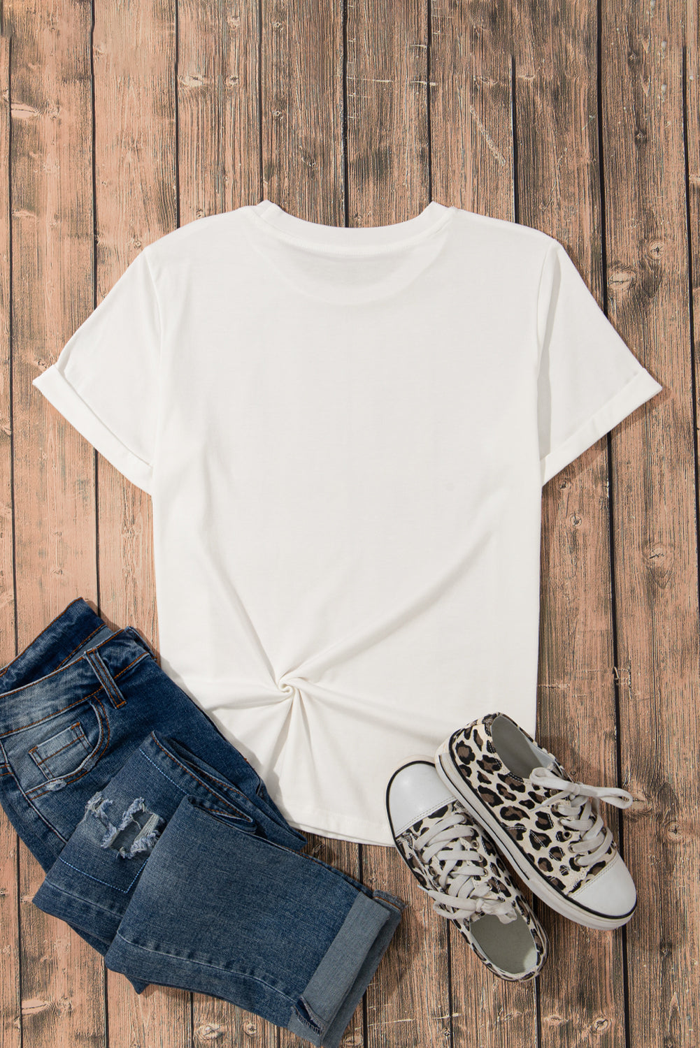 Casual Plain Crew Neck Tee T-Shirt Dear-Lover Dropshipping