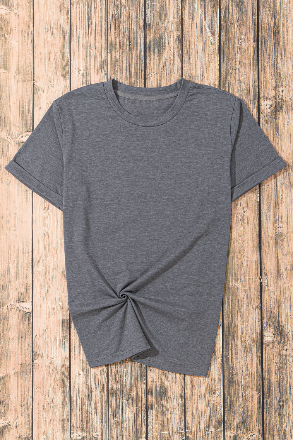 Casual Plain Crew Neck Tee T-Shirt Dear-Lover Dropshipping