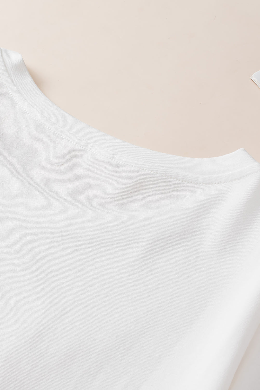 White Colourblock Star Patched Half Sleeve Oversized Tee eAura