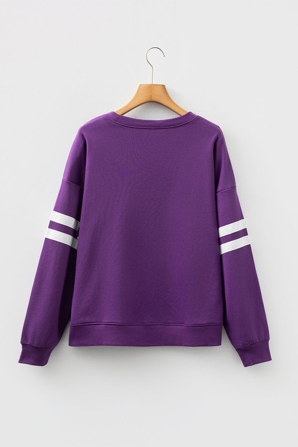 Striped Detail Drop Shoulder Oversized Sweatshirt eAura