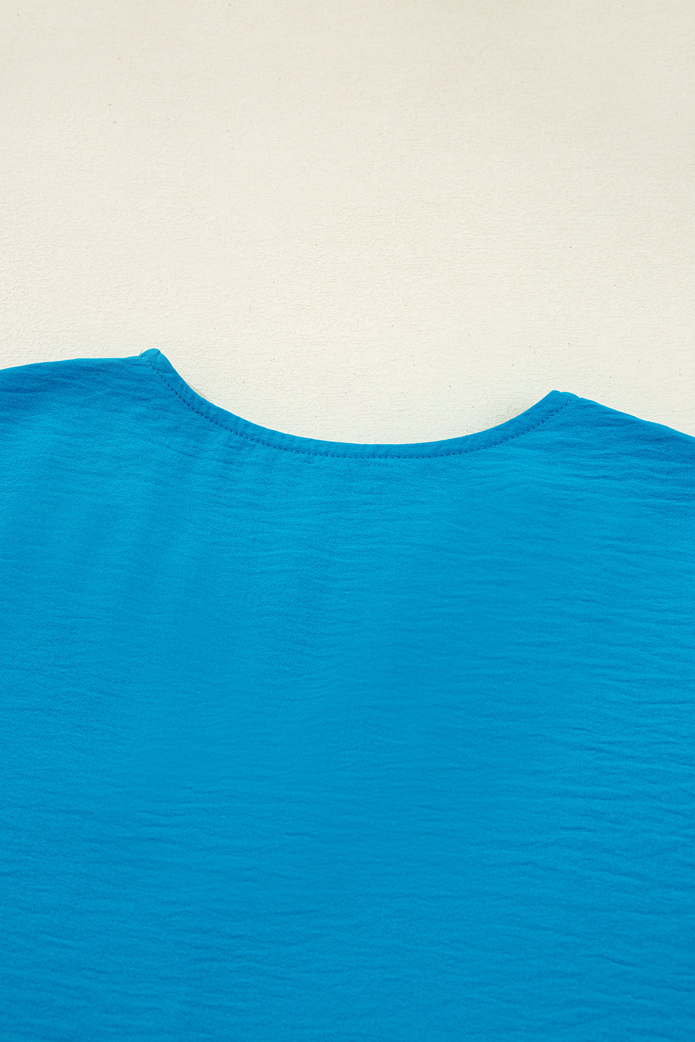 V-Neckline Bracelet Sleeve Crinkled Blouse eAura