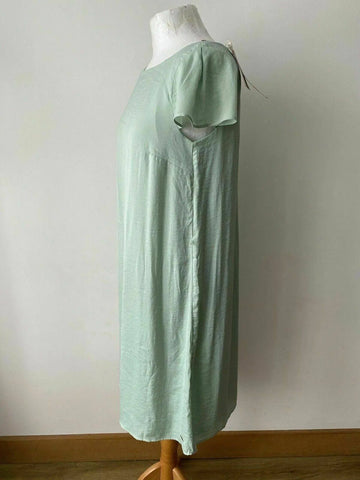 Tom Tailor Satin Type Lace Detail Dress Size M 12 Light Green - BB Fashion Outlet