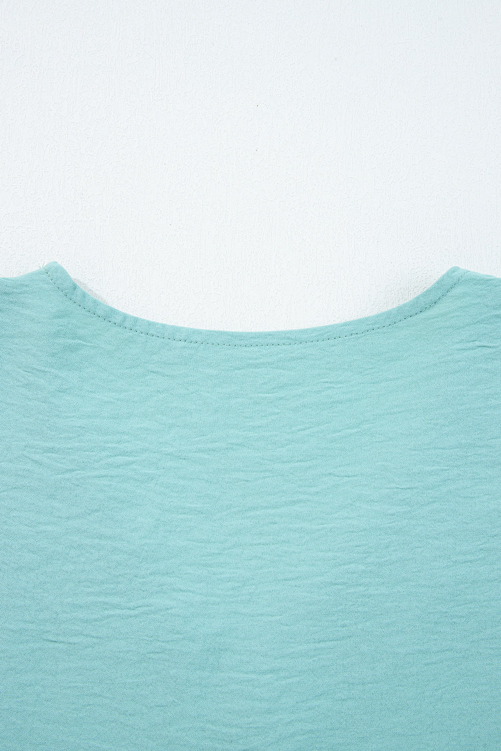V-Neckline Bracelet Sleeve Crinkled Blouse eAura