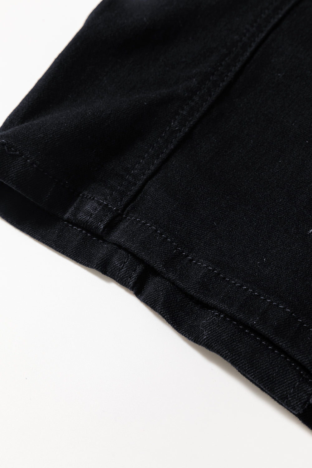 Black Acid Wash Buttoned Cropped Slim Denim Tank Top eAura