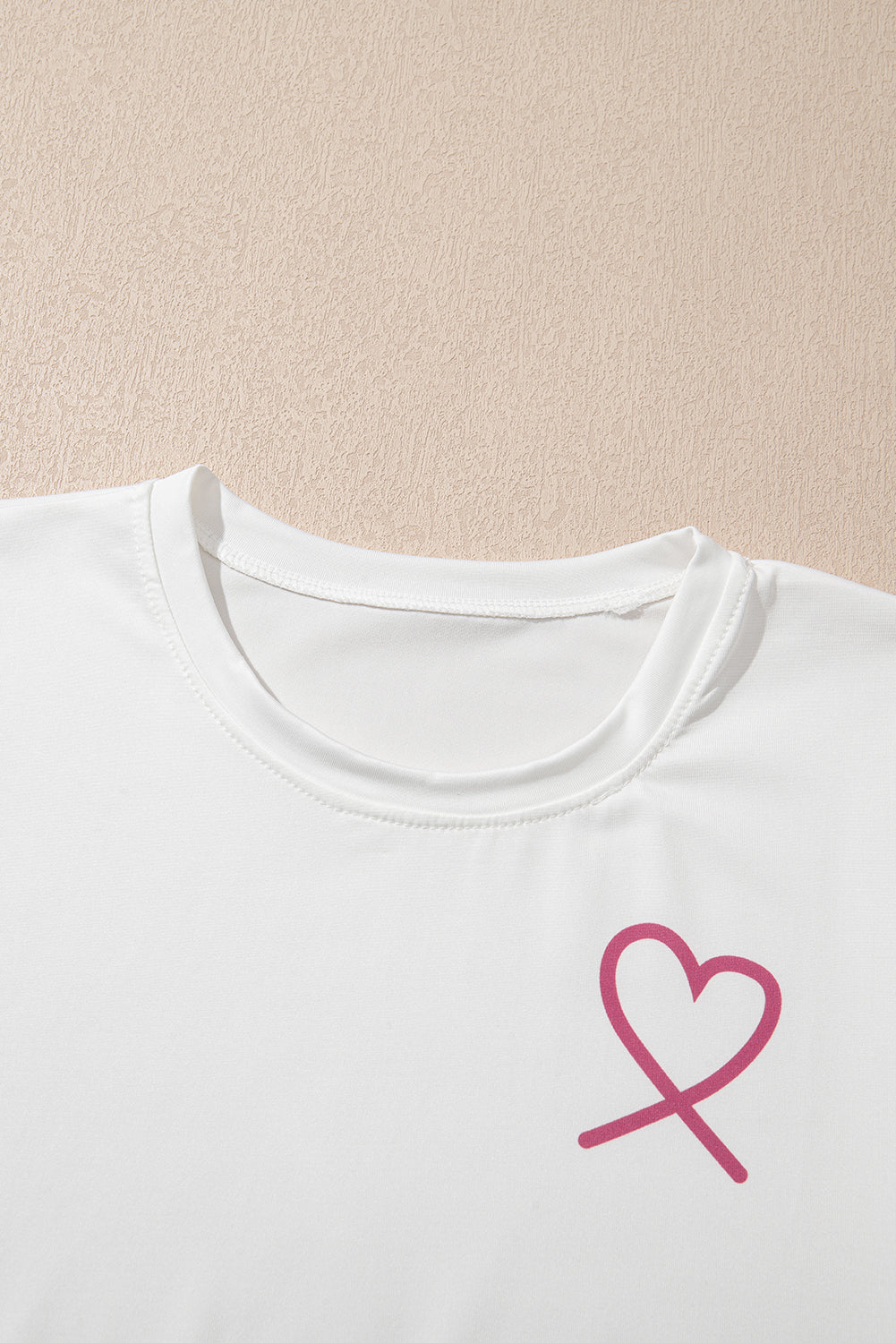 Pink Ruffled Tank Top And Heart Print Trousers Pyjamas eAura