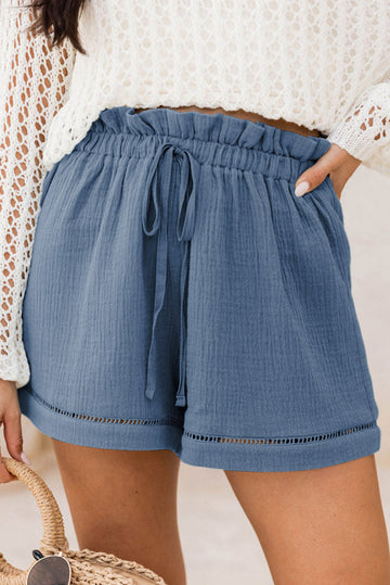 Cotton Gauze Paper-bag Shorts eAura