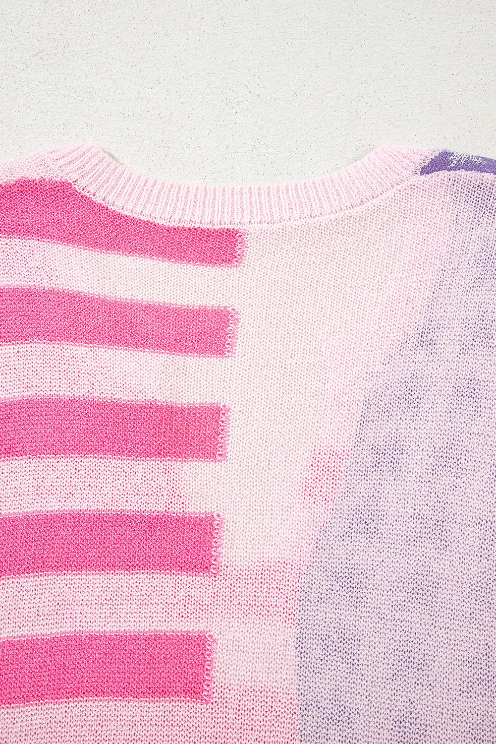 Pink Stripe USA Flag Notched Neckline Loose Sleeveless Top eAura