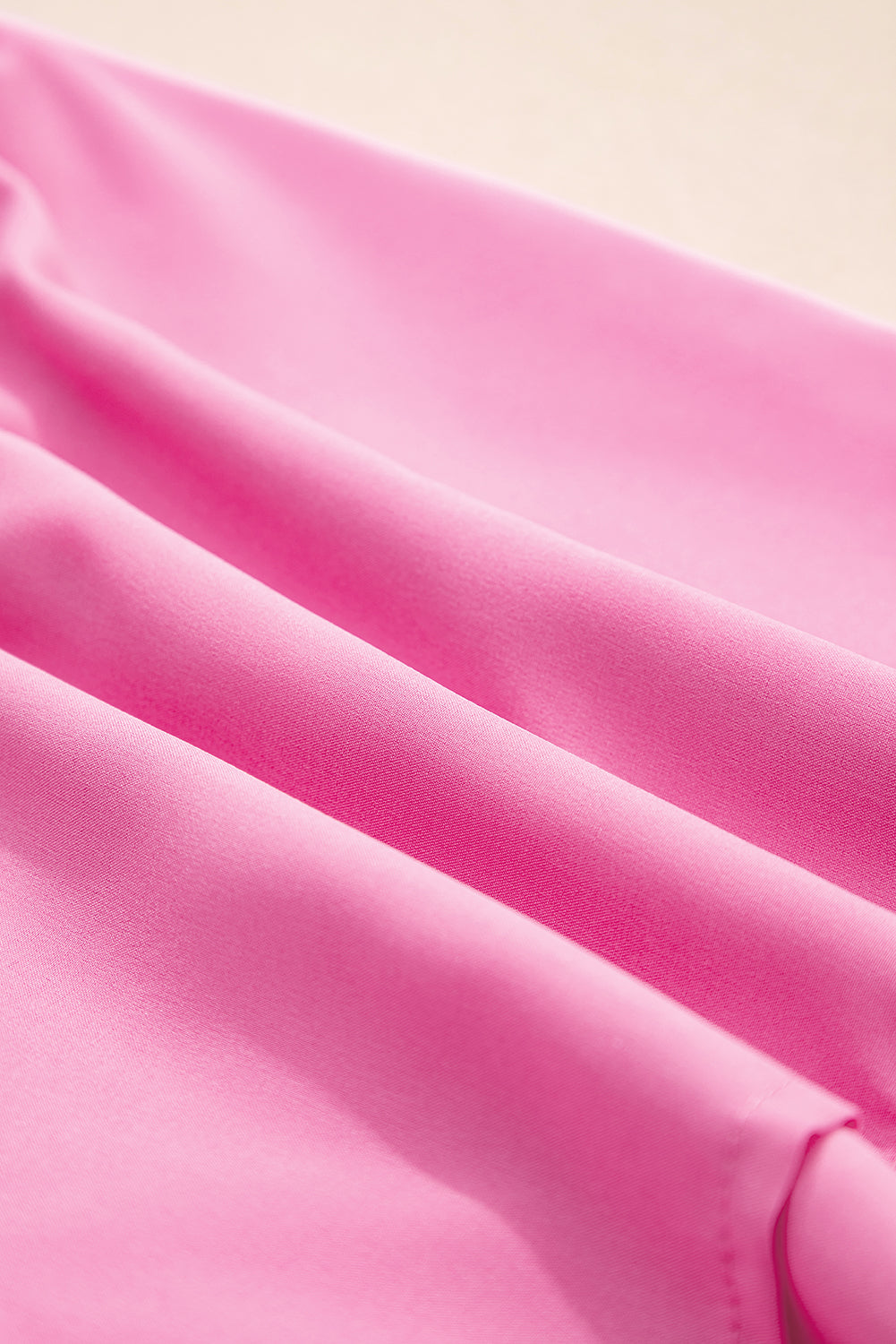 Bright Pink Crossed Waist Tiered Flowy Shorts eAura
