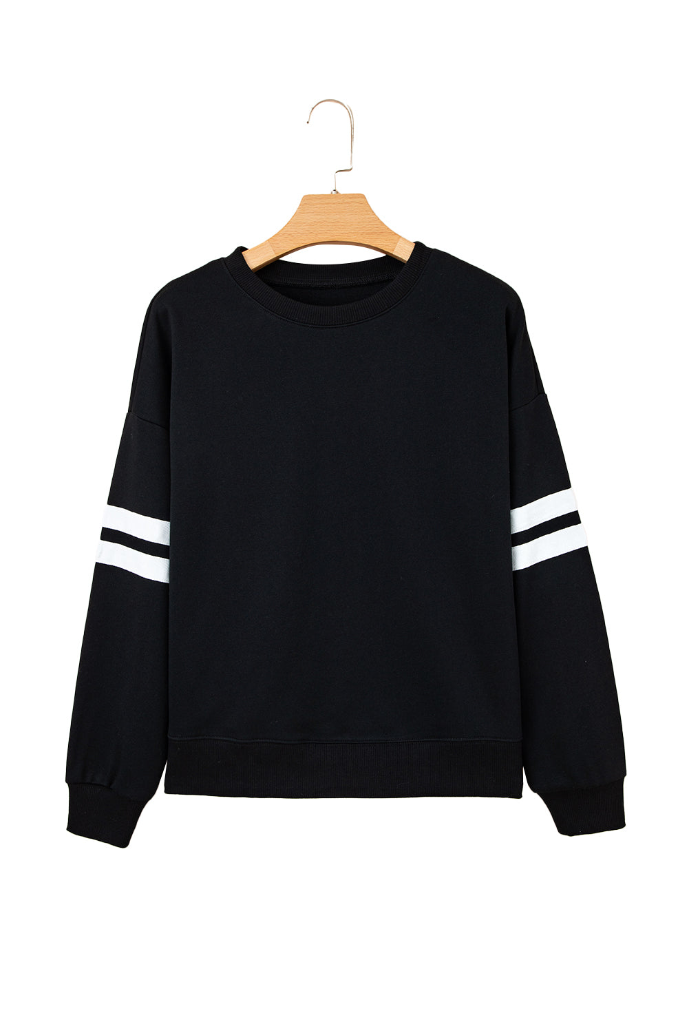Striped Detail Drop Shoulder Oversized Sweatshirt eAura