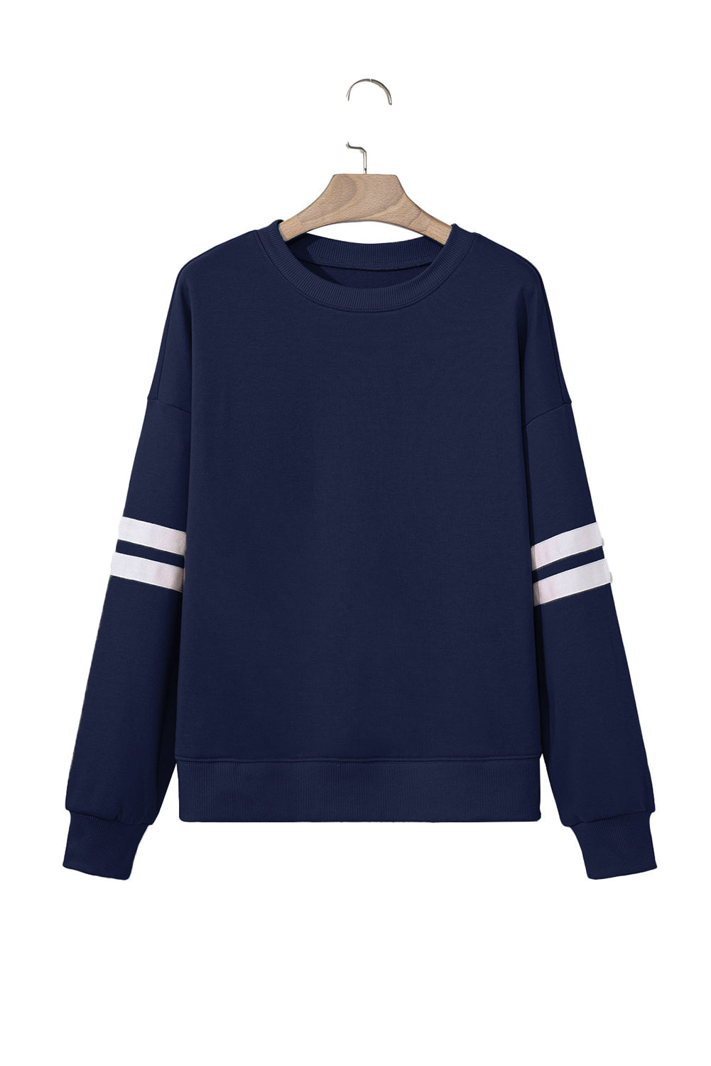 Striped Detail Drop Shoulder Oversized Sweatshirt eAura