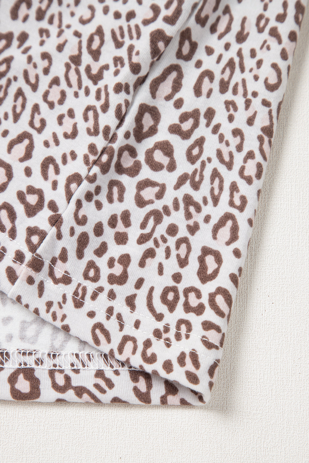 White Leopard Print Long Sleeve and Trousers Pyjamas Set eAura