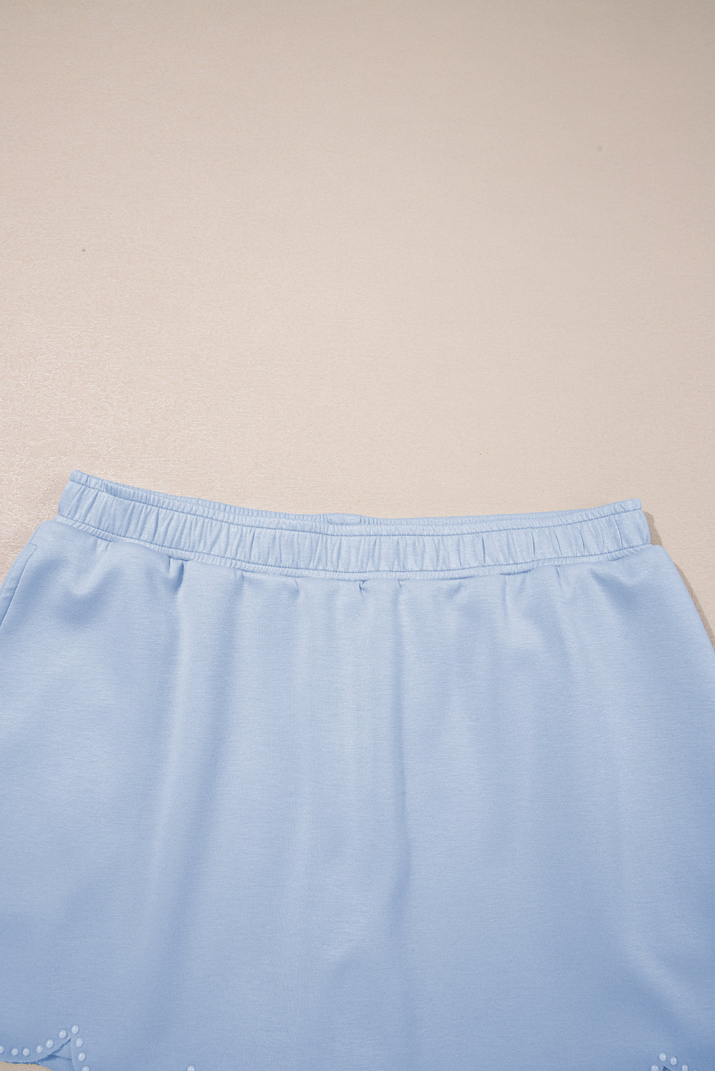 Puff Sleeve Pearl Embellished Scallop Trim Top 2 Piece Skort Co-ord Set eAura