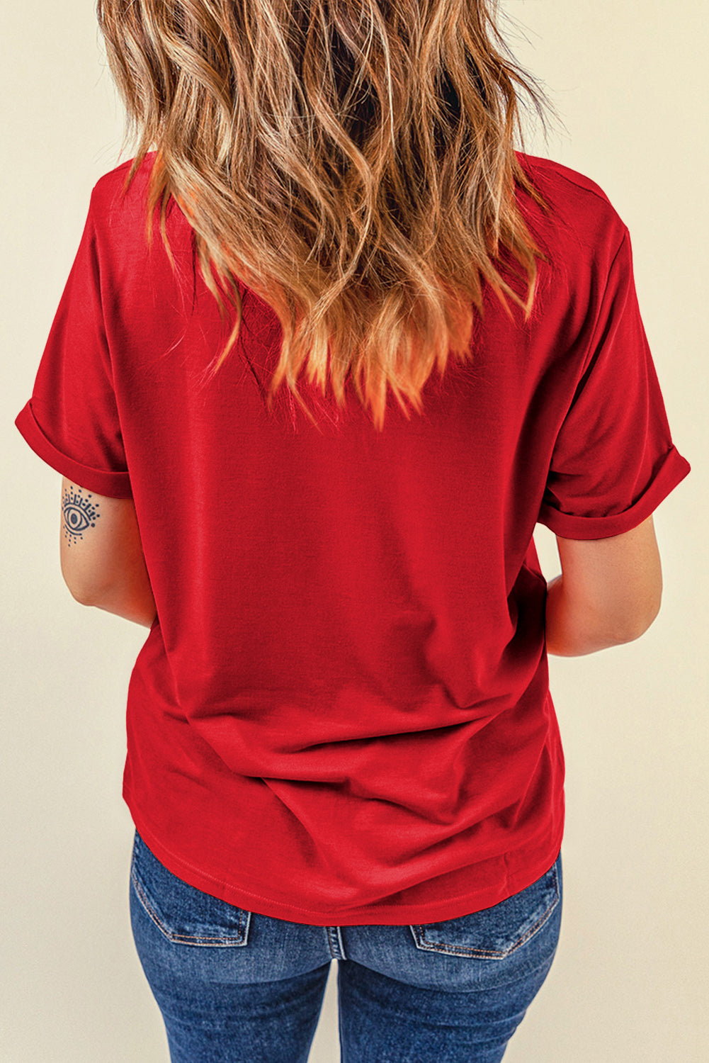 Casual Plain Crew Neck Tee T-Shirt Dear-Lover Dropshipping
