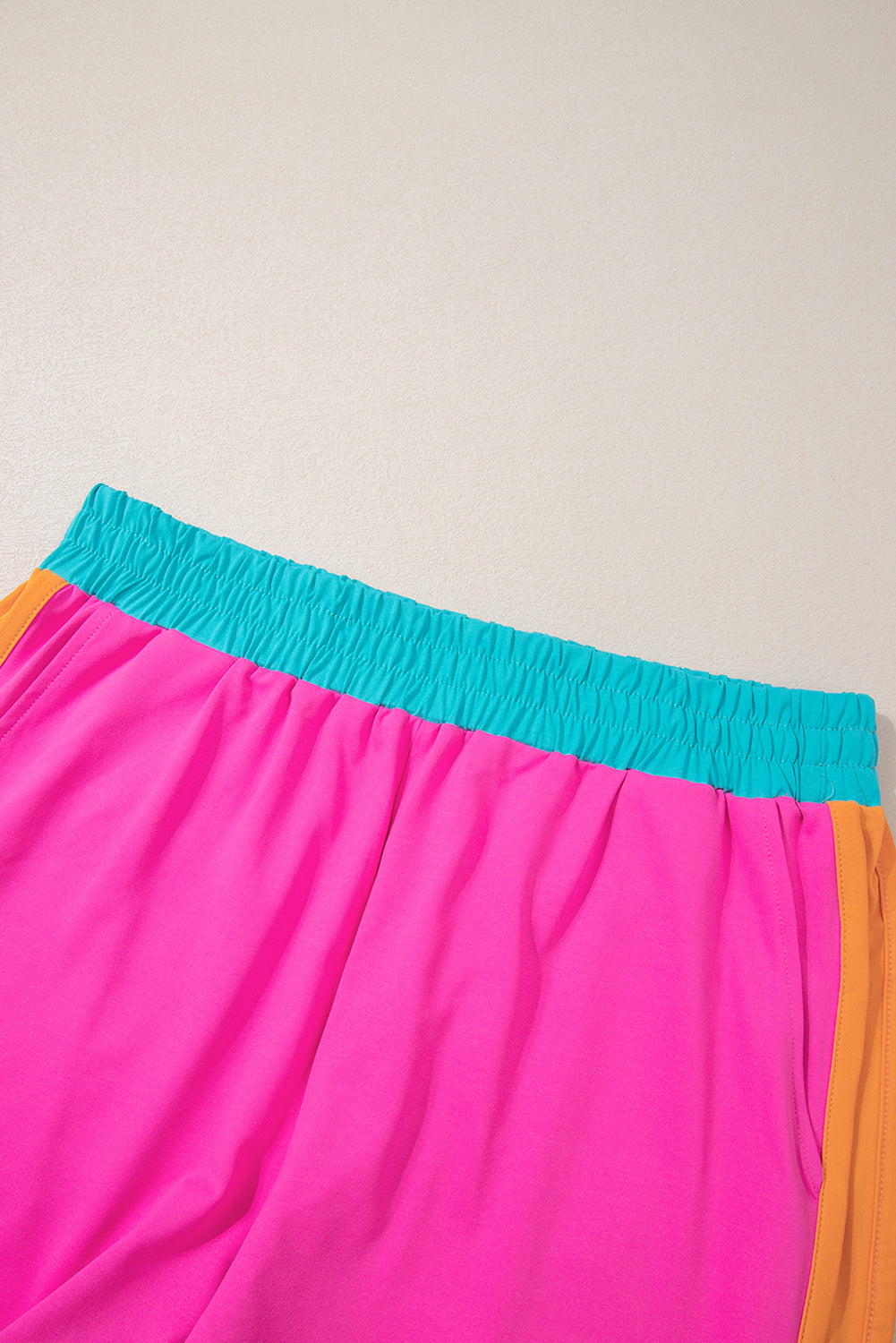 Blue Contrast Trim Cap Sleeve Tee Shorts Set Co-ord eAura