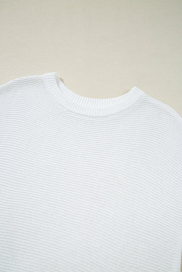 Jet Stream Solid Colour Sweater Tee with Side Slits eAura