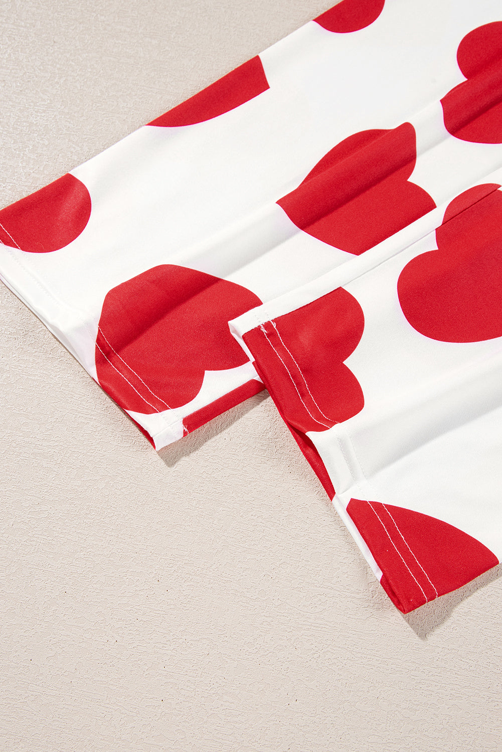 Pink Ruffled Tank Top And Heart Print Trousers Pyjamas eAura