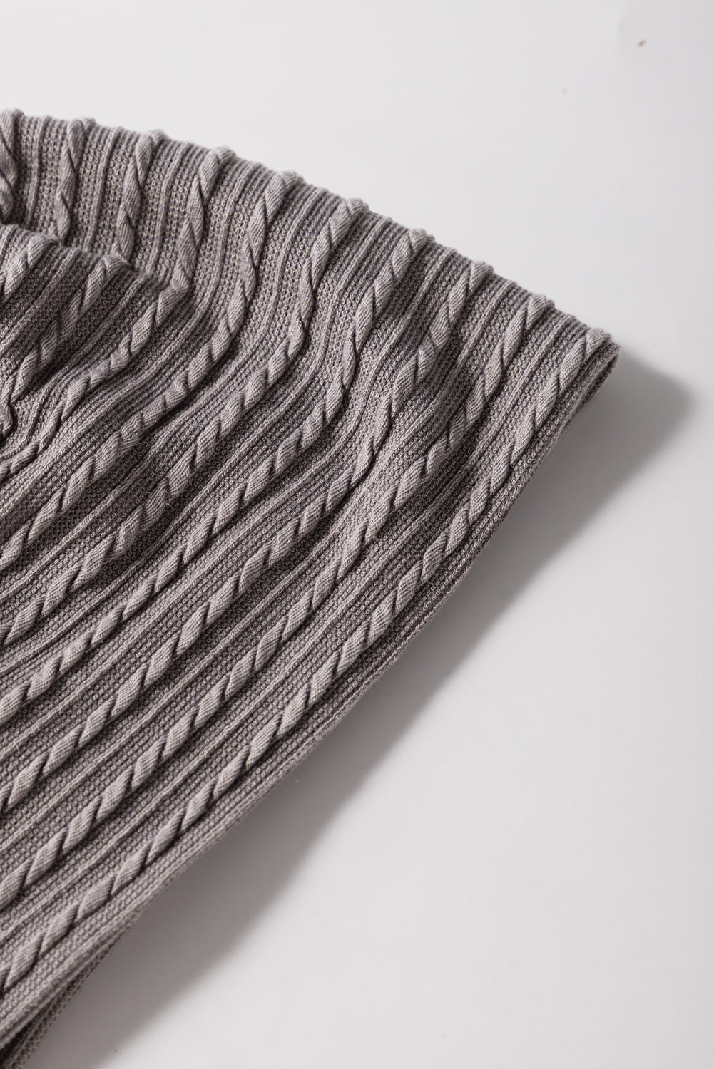 Sleet Solid Colour Textured Flutter Sleeve Top eAura