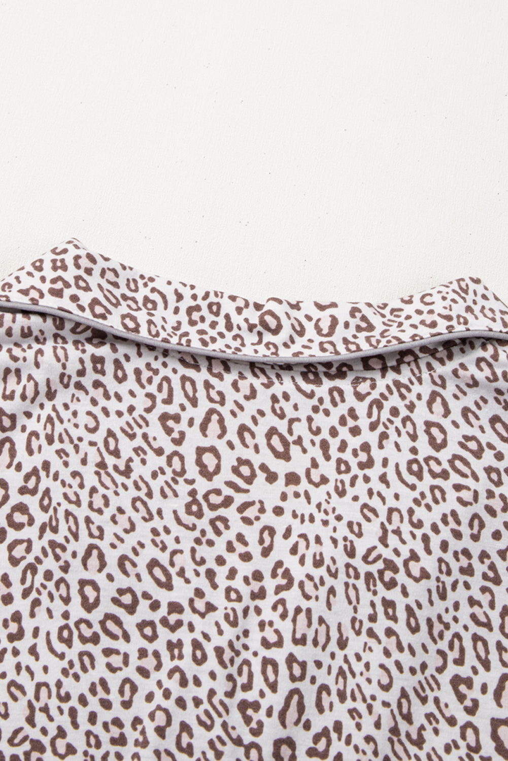White Leopard Print Long Sleeve and Trousers Pyjamas Set eAura