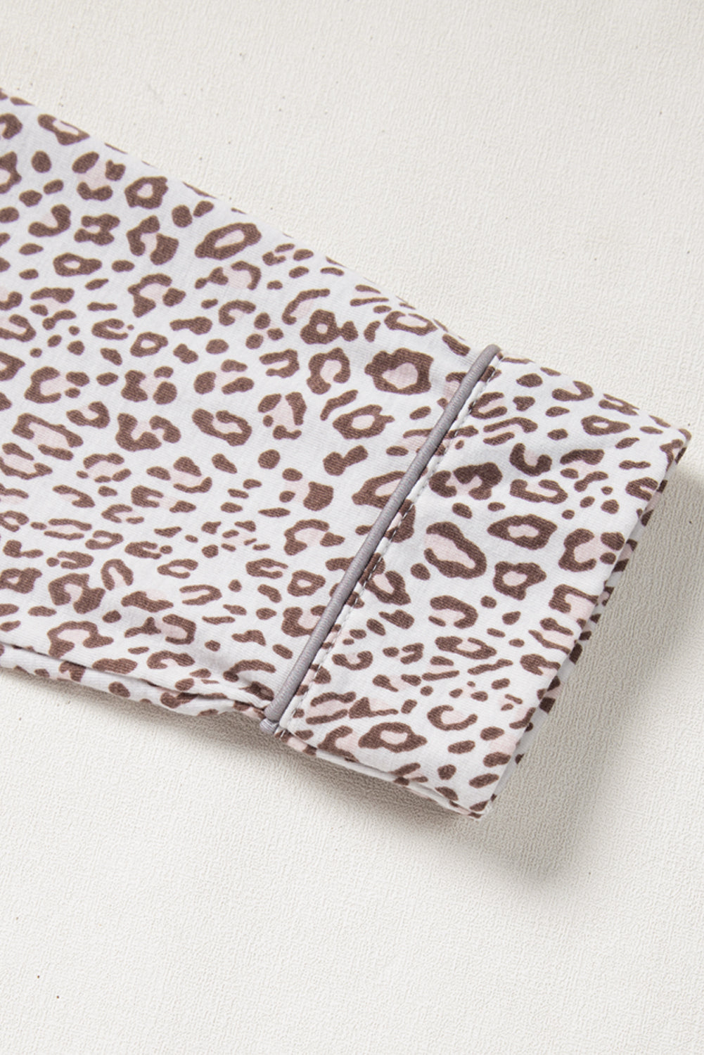 White Leopard Print Long Sleeve and Trousers Pyjamas Set eAura