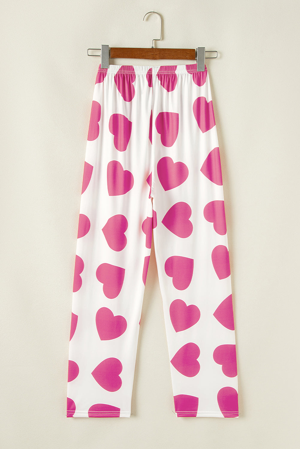 Pink Ruffled Tank Top And Heart Print Trousers Pyjamas eAura