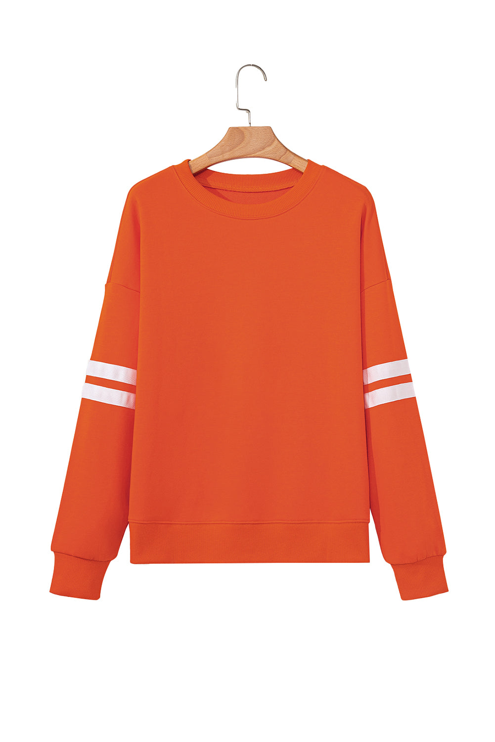 Striped Detail Drop Shoulder Oversized Sweatshirt eAura