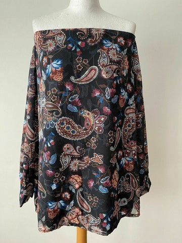 s.Oliver Off the Should Paisley Floral Blouse Size 20 - BB Fashion Outlet