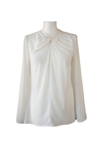 SALSA Off White Twist Blouse 6, 10, 12 - BB Fashion Outlet