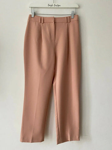 VERY Blush Pink Crop Trousers Size 10 - Beagle Boutique Fashion Outlet