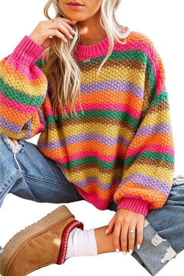 Colourful striped sweater