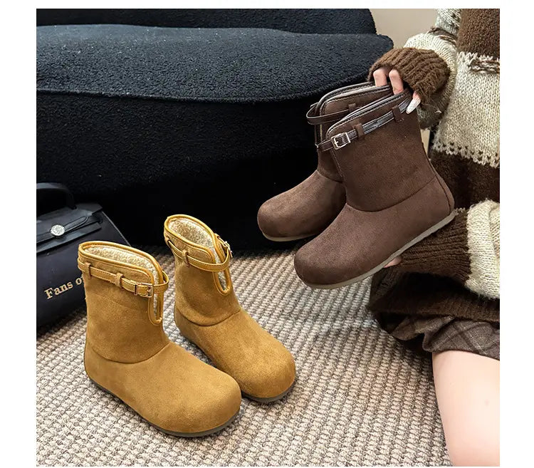 Brown and Camel ankle boots displayed together