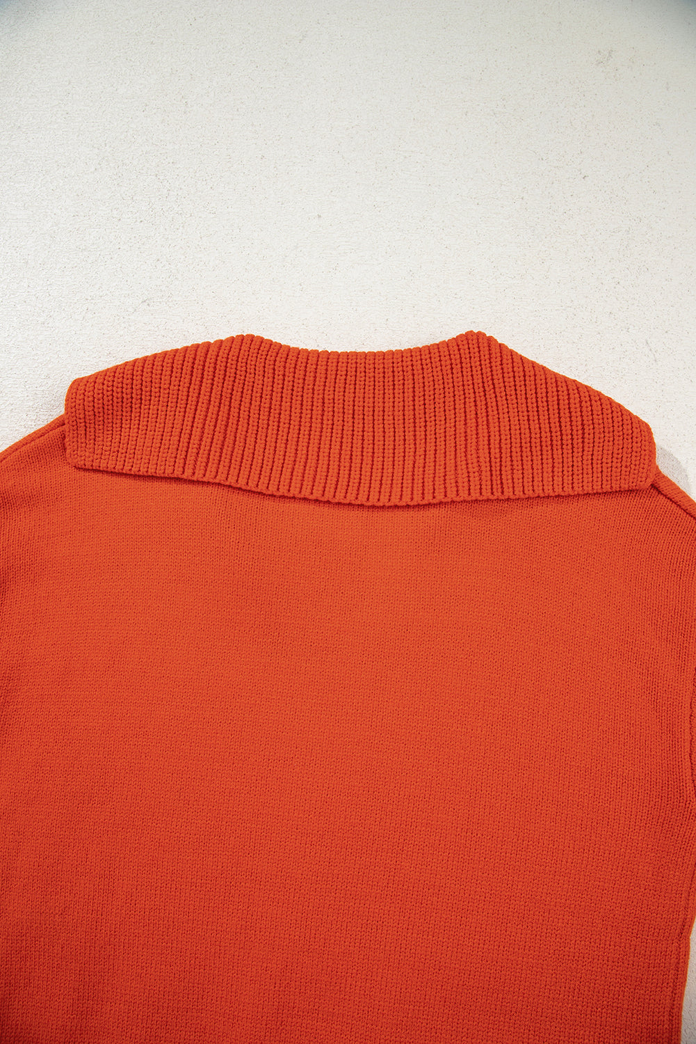 Collared V-Neck Ribbed Edge Sweater Dear-Lover Dropshipping