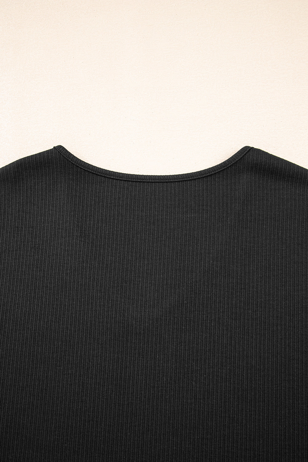 Black Flower Applique Mesh Long Sleeve V-Neck Blouse - eAura