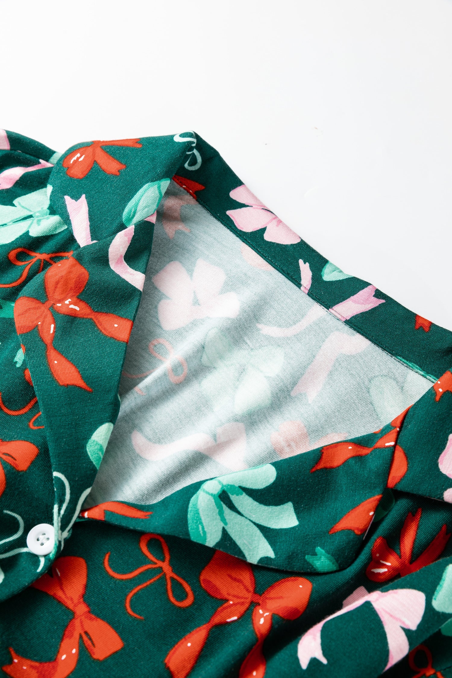 Festive Bow Print Pyjama Set - Loungewear & Sleepwear/Sleepwear